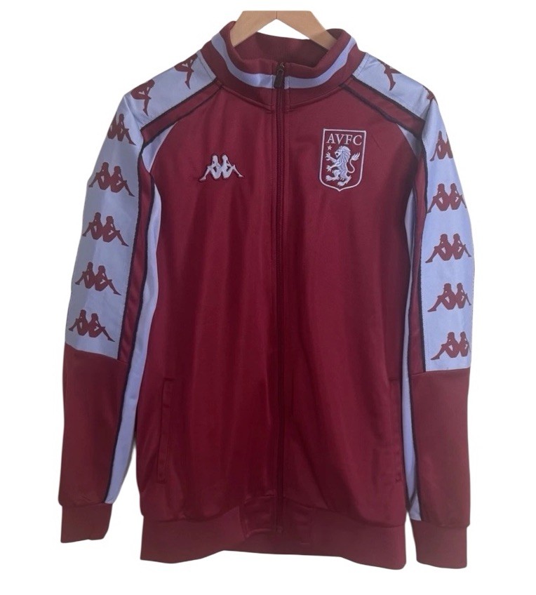 Aston Villa Football/Soccer Kappa Training Kit Track Jacket Large