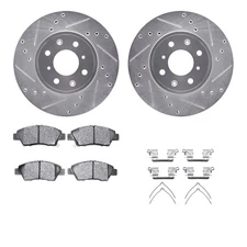 For Honda Fit 15-20 Brake Kit eLINE Series Drilled & Slotted Front Brake Kit w