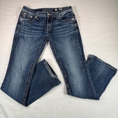 Miss Me Signature Boot Womens 29 Y2K Embellished Dark Wash Bootcut Jeans