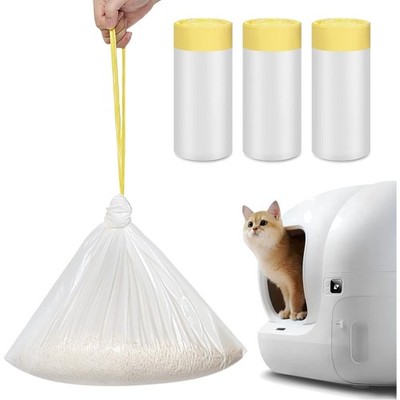60 Stück Katzentoilettenbeutel mit Zugbändern für PURA X/MAX, Verdickte Heavy...