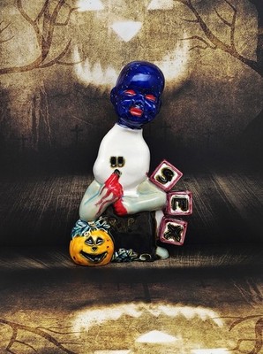 The Quiet After Something Terrible - Original Handmade Ceramic Figurine Gothic