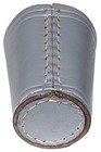 (2) Sets Genuine Leather Compact Dice Cups Grey Black + Ivory Poker Dice Rounded — photo 6