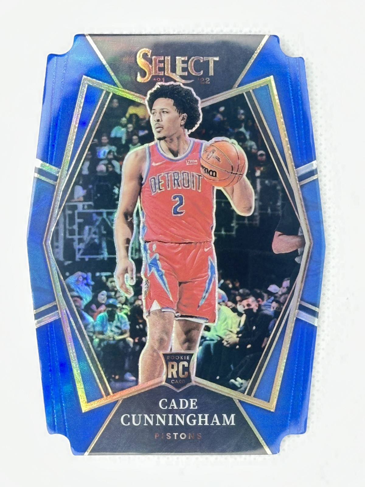 2021-22 Select Premier Blue Prizm Die Cut Cade Cunningham Rookie /249 Pistons RC