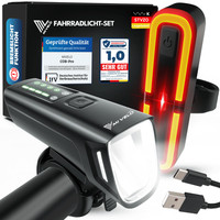 Mivelo Smart Fahrradlicht Set 100LUX, Fahrradlampe Vorne & Fahrrad RüCklicht