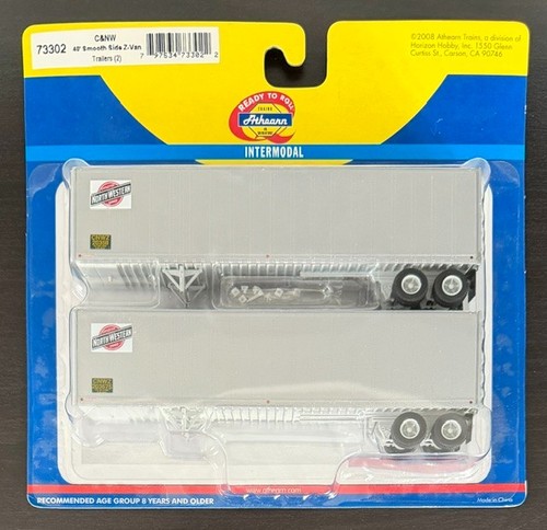 Remolques Athearn 73302 HO C&NW 40' Fruehauf Z-Van (paquete de 2) Chicago y North Western | Condition: New