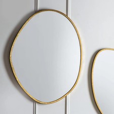 Image of Gallery Chattenden Gold Pebble Mirror 70 x 90 cm - Wall Portrait, Modern Frame