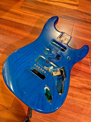 Fender Deluxe Player Strat Sapphire Blue Trans Swamp Ash 4# 1 Stratocaster Body