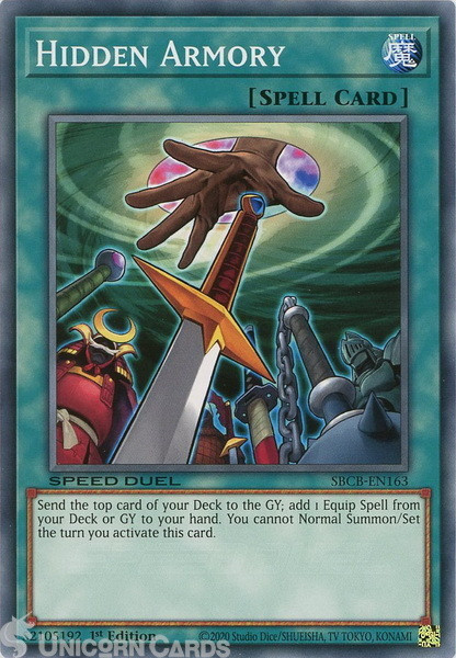 SBCB-EN163 Hidden Armory Common 1st Edition Mint YuGiOh Card