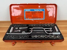 Vintage Draper D42AMB 3/8" Square Drive Socket Set - Japan 42 Piece INCOMPLETE