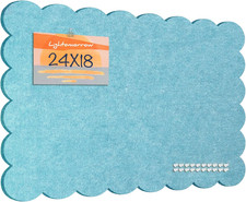 Scalloped Bulletin Board, 24 X 18 Inches Felt Pin Board - Decorative Cork Altern