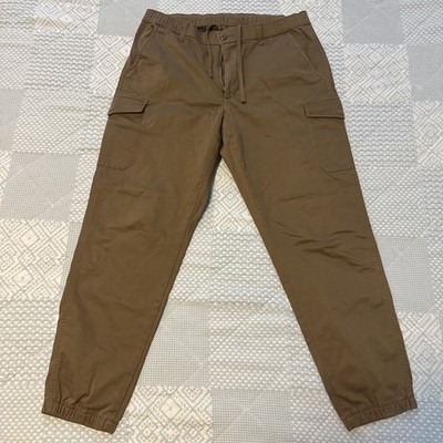 Uniqlo Men's Cargo Jogger Pants Khaki - Large - Brown