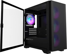 Montech AIR 100 ARGB Micro-ATX Tower with Four ARGB Fans Pre Installed, Ultra-Mi
