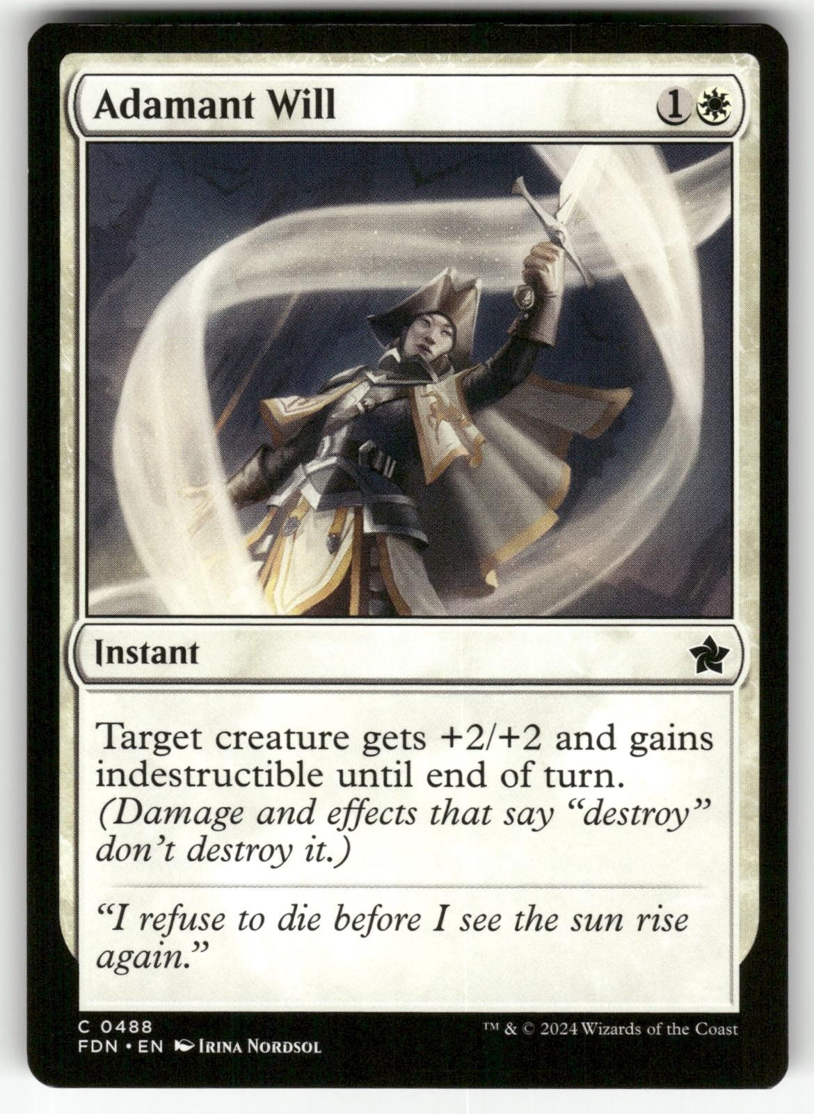 Adamant Will 488 Foundations Magic: The Gathering NM