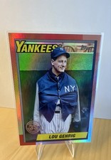 2025 Topps Update Series - 1990 Topps Baseball Lou Gehrig #U90-14 Pink Foil