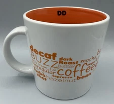 2011 Dunkin’ Donuts Printed Coffee Drink Terms Ceramic Coffee Mug