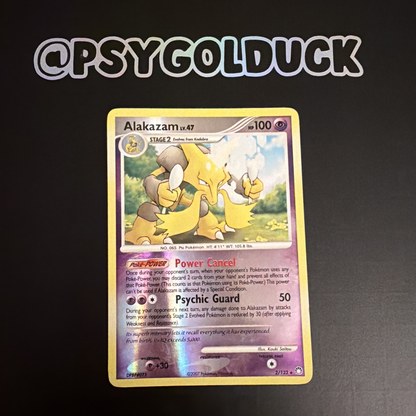 Pokemon Alakazam Mysterious Treasures Reverse Holo Card 2/123 Holo Rare B17