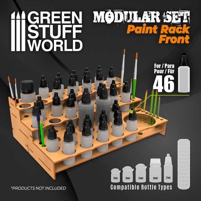 Green Stuff World GSW9846 - MDF Paint Organizer Front - New