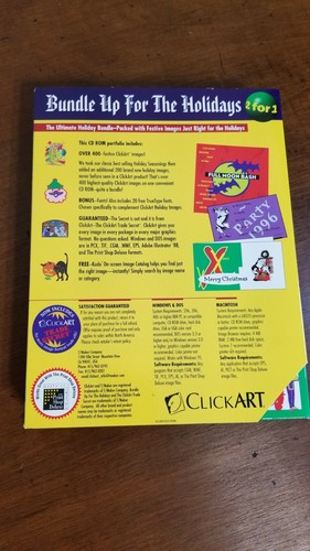 Holiday Clickart Presentation Graphics Macintosh IBM Win Dos Vintage Softwear - Picture 5 of 7