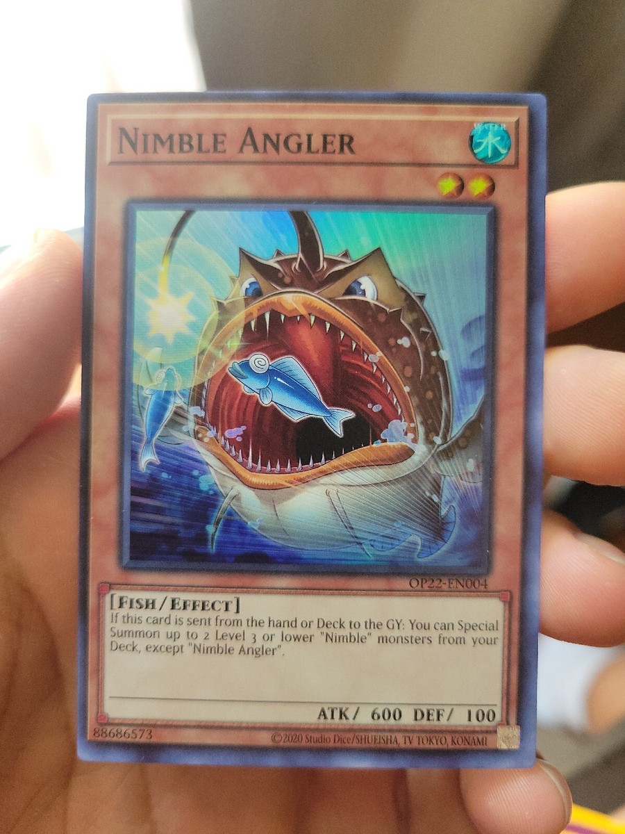 Yugioh Nimble Angler - Super Rare - Unlimited - NM - OP22-EN004 Yugioh Nimble Angler - Super Rare - Unlimited - NM - OP22-EN004