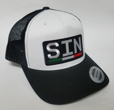 SINALOA MEXICO HAT MESH TRUCKER WHITE BLACK SNAP BACK ADJUSTABLE NEW