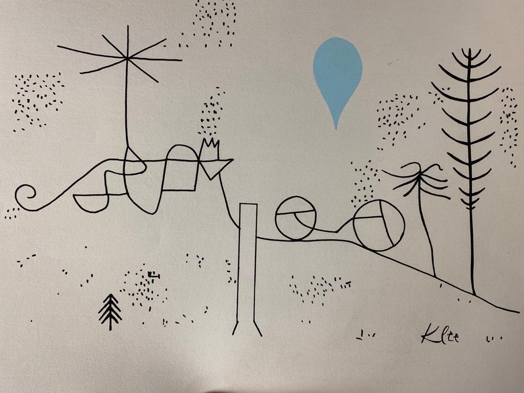 Paul Klee (After) Swiss Winter Plate Signed Lithograph Surrealism