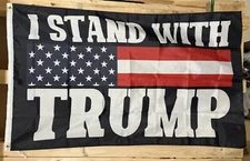 I Stand With Donald Trump Flag FREE SHIP Save America Republican USA Sign 3x5’