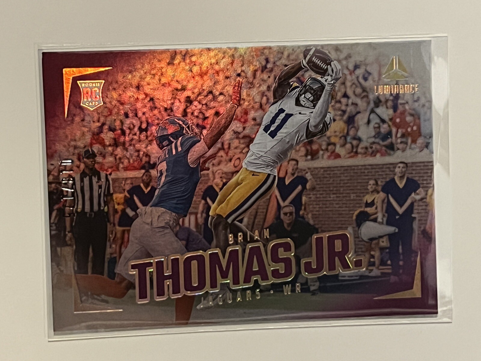 2024 Luminance Jags Brian Thomas Jr RC #184 - SP Purple Horizontal Rookie 13/175