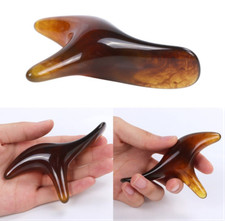 Genuine Gua Sha Reflexology Massage Tool Brown Acupuncture Acupoint Foot Neck