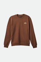 Brixton Parsons Patch Crew Sweatshirt Gr: M Brown