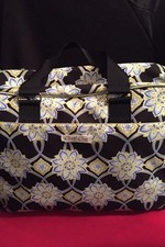 The Bumble Collection Carryall Large Diaper Duffle Floral Bag Black Green 19x12