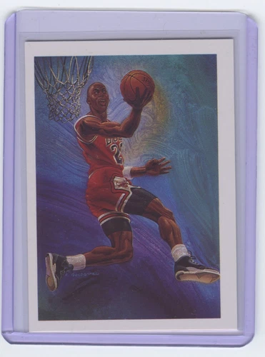 90/91 NBA HOOPS MICHAEL JORDAN #358 CHECKLIST ART CARD