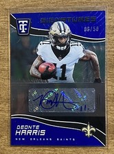 Deonte Harris 2021 Totally Certified Blue Autograph 6/50 - Saints