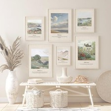 Christian Scripture Wall Art Set of 6 Bible Verse Canvas Wall Decor Psalm 23 ...