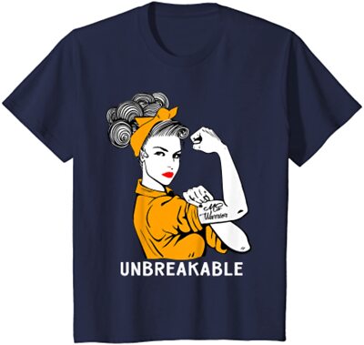 Ms Warrior Unbreakable Multiple Sclerosis Awareness Youth Unisex T-shirt