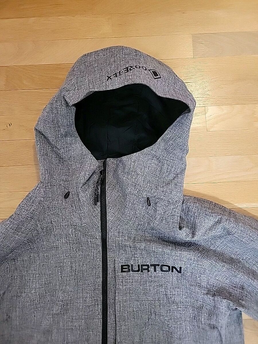 BURTON Men's GORE-TEX RADIAL Shell Grey Sz Large Snowboard BURTON Men's GORE-TEX RADIAL Shell Grey Sz Large Snowboard
