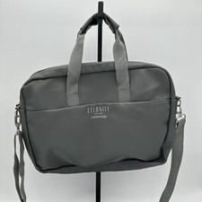 Borsa per laptop Calvin Klein Eternity uomo in nylon grigio con tracolla regolabile