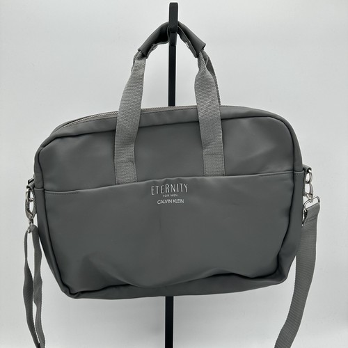 Calvin Klein Eternity Mens Gray Nylon Laptop Bag With Adjustable Strap - Picture 1 of 5