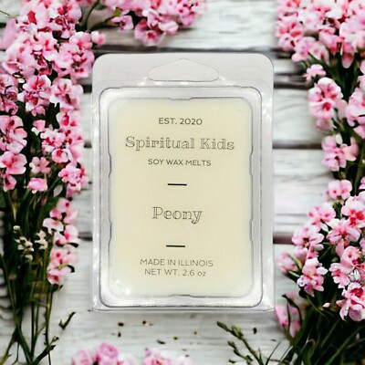 Peony Soy Wax Melts 2.6oz  6ct Hand Poured with Fragrant/Essential Oils 