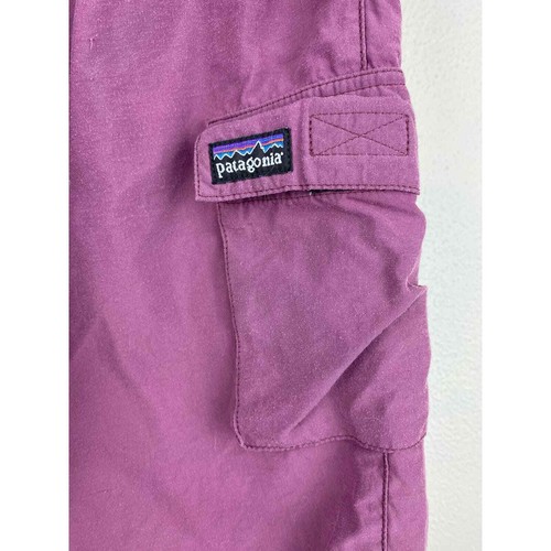 Patagonia Unisex Kids Size M Purple Belted Elastic Waist Nylon Cargo Crop Pants - Picture 4 of 6