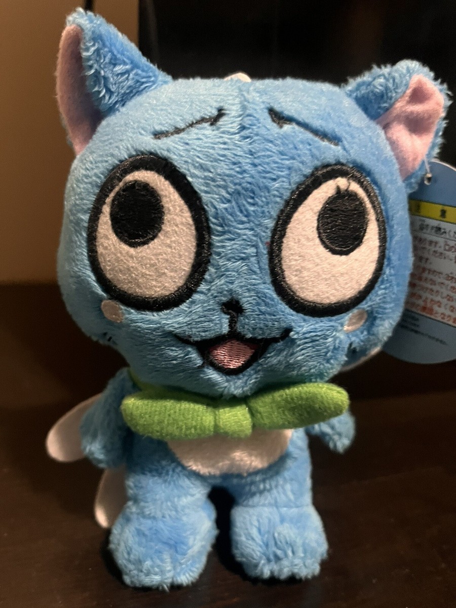 Anime Fairytail Blue Happy Doll Plush Soft 6”