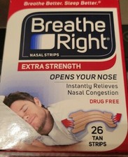 Breathe Right Nasal Strips, Extra Strength, Tan Nasal Strips, 26ct