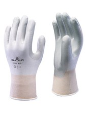 10 x SHOWA 370 Assembly Precision Grip Gloves Nitrile Palm White Perfect Fit