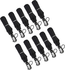 10 Pack Windproof Travel Umbrellas - Compact  Auto Open/Close Design