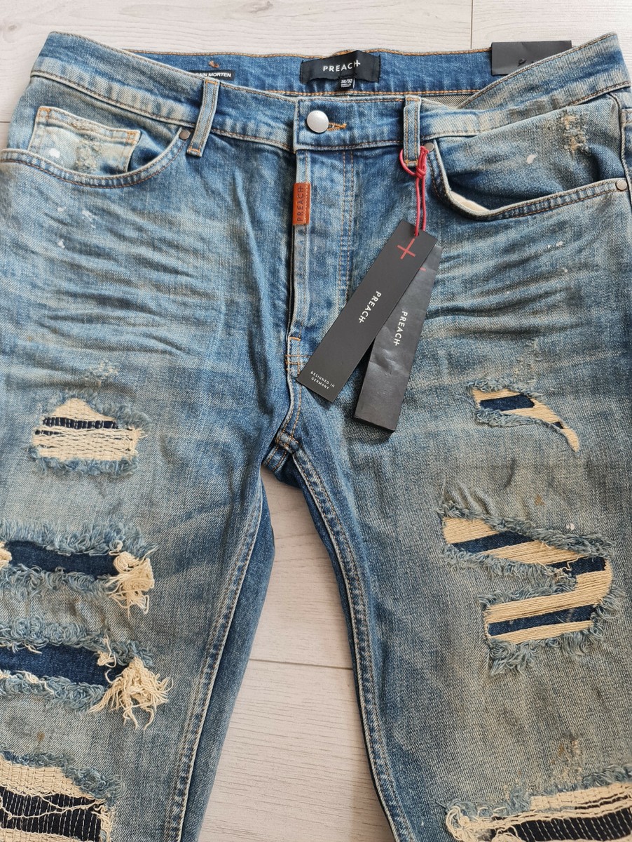 Preach Herren Jeans Super Slim Again Morten Vintage sand blue