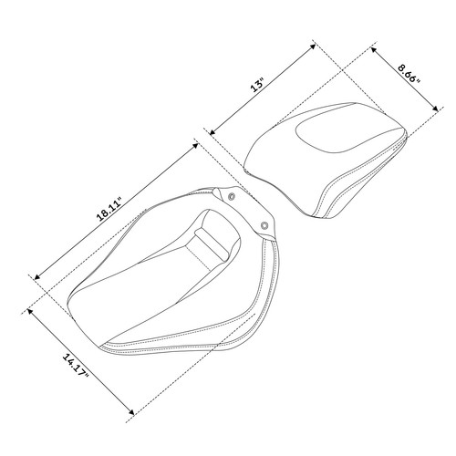 Driver & Passenger Two-Up Seat Fit For Harley Breakout FXBR FXBRS 2018-2023 New - Picture 9 of 14
