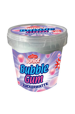 DOVGAN Junior Zuckerwatte BubbleGum im Eimer 50 g 50 g