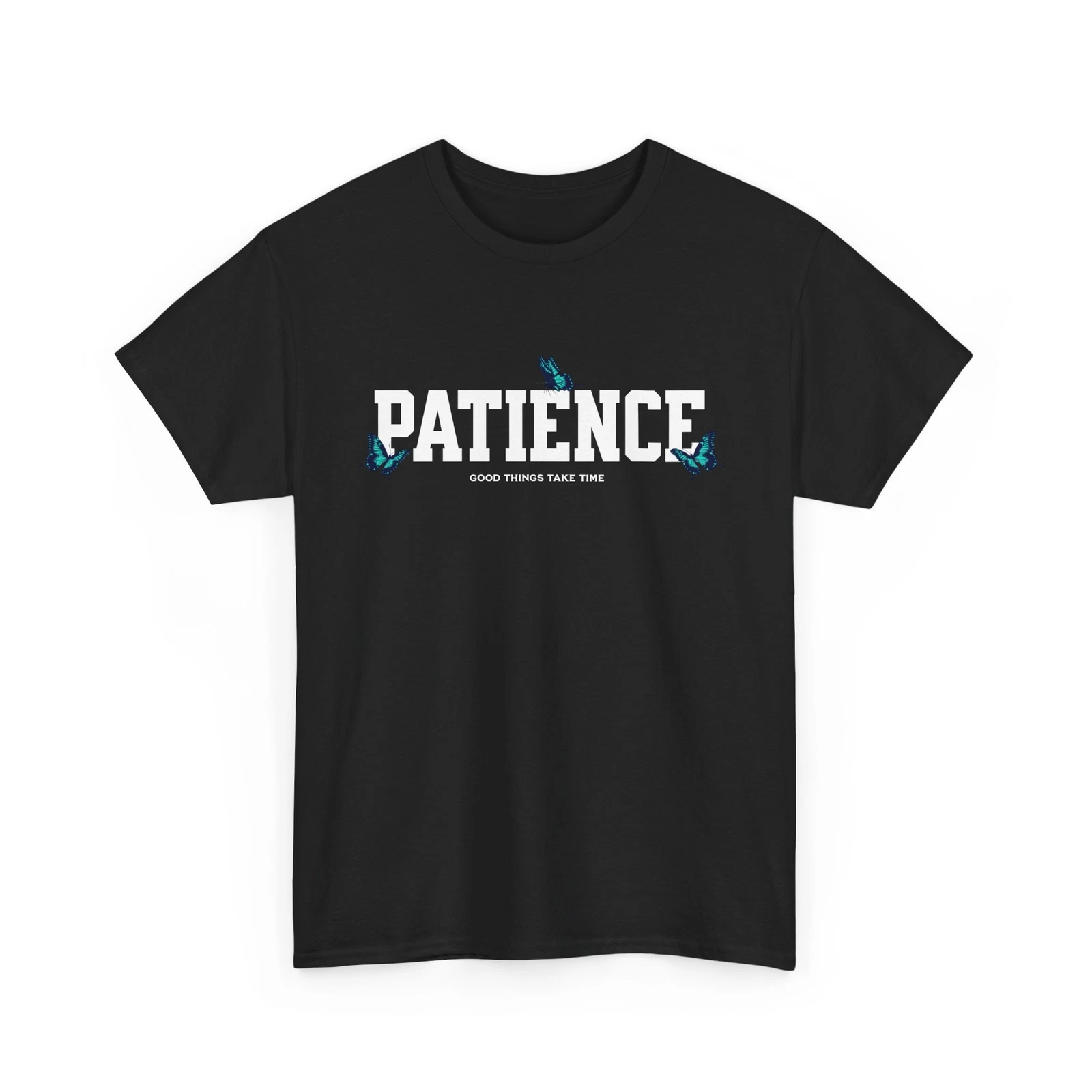 PATIENCE Unisex Graphic T-shirt, Minimalist Clothing, Butterfly Aesthetic Shirt
Opens in a new windo
