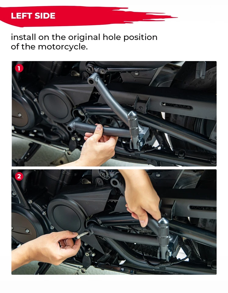 Kit de montaje de estribo de pasajero trasero pedal de reposapiés para 2021-2025 Sportster S RH1250 Foto 3 de 4