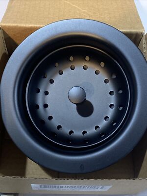 LUXIER 3-1/2 in. Kitchen/Sink Basket Strainer Matte Black. A20