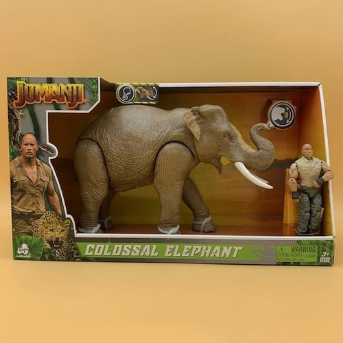 Jumanji Colossal ELEPHANT Realistic Sound w/ The Rock Dr. Bravestone Figure New